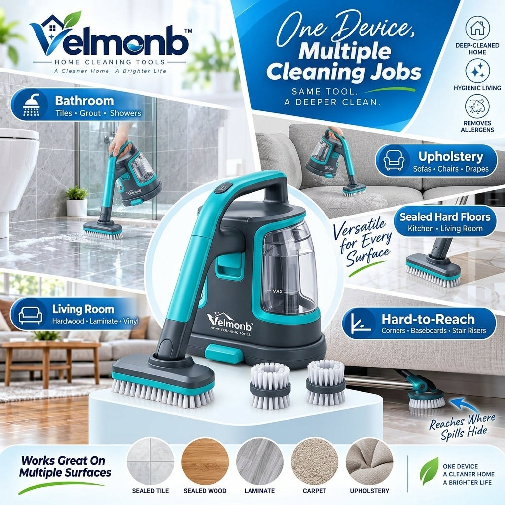 Vareliobd™ Cordless Mini Carpet Cleaner & Stain Remover – Portable Spot Cleaner for Rugs, Upholstery & Pet Messes
