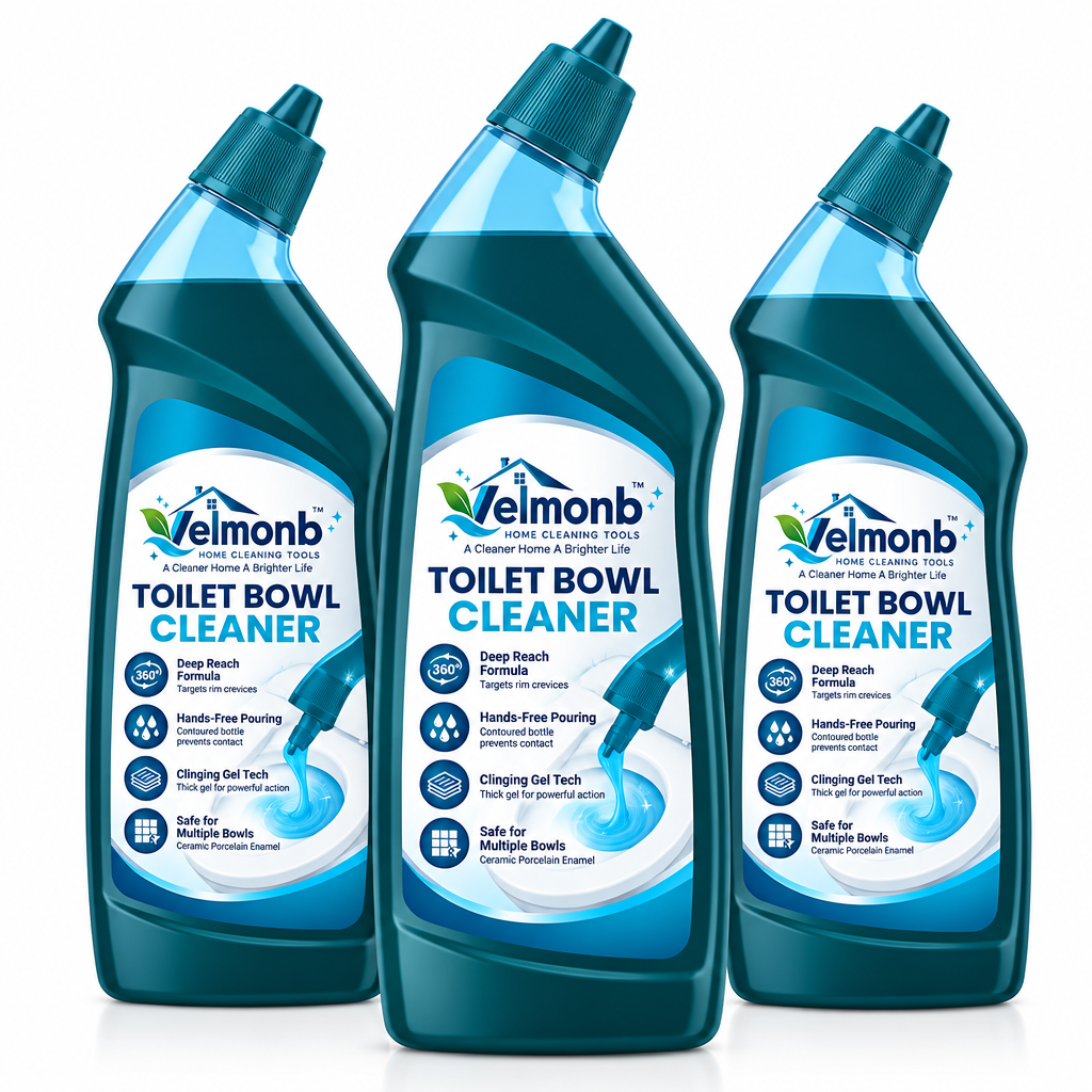 Vareliobd™ Deep-Reach Toilet Bowl Cleaner – Clinging Gel Formula with Angled Under-Rim Nozzle
